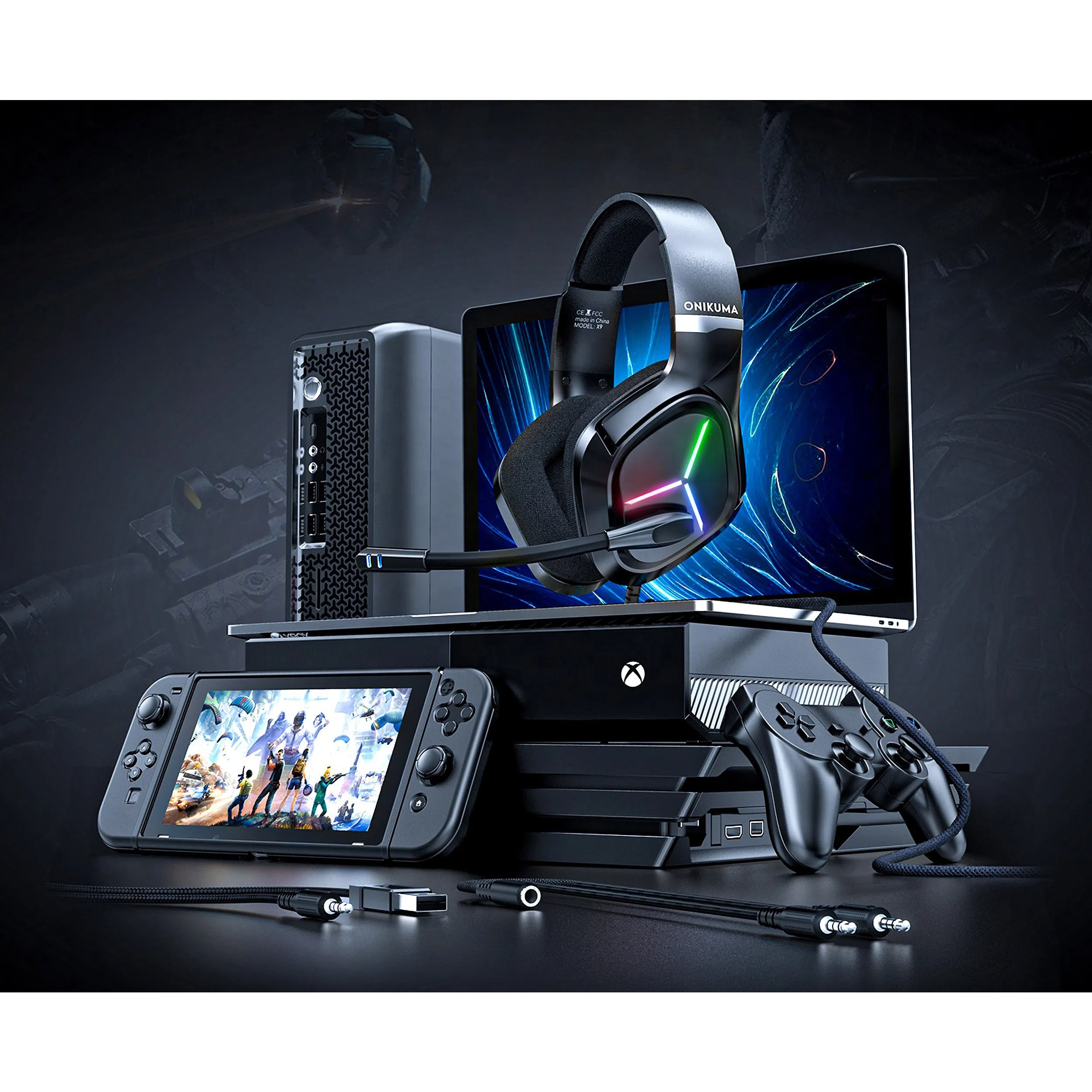 هدست مخصوص بازی اونیکوما مدل X9 — تصویر 2