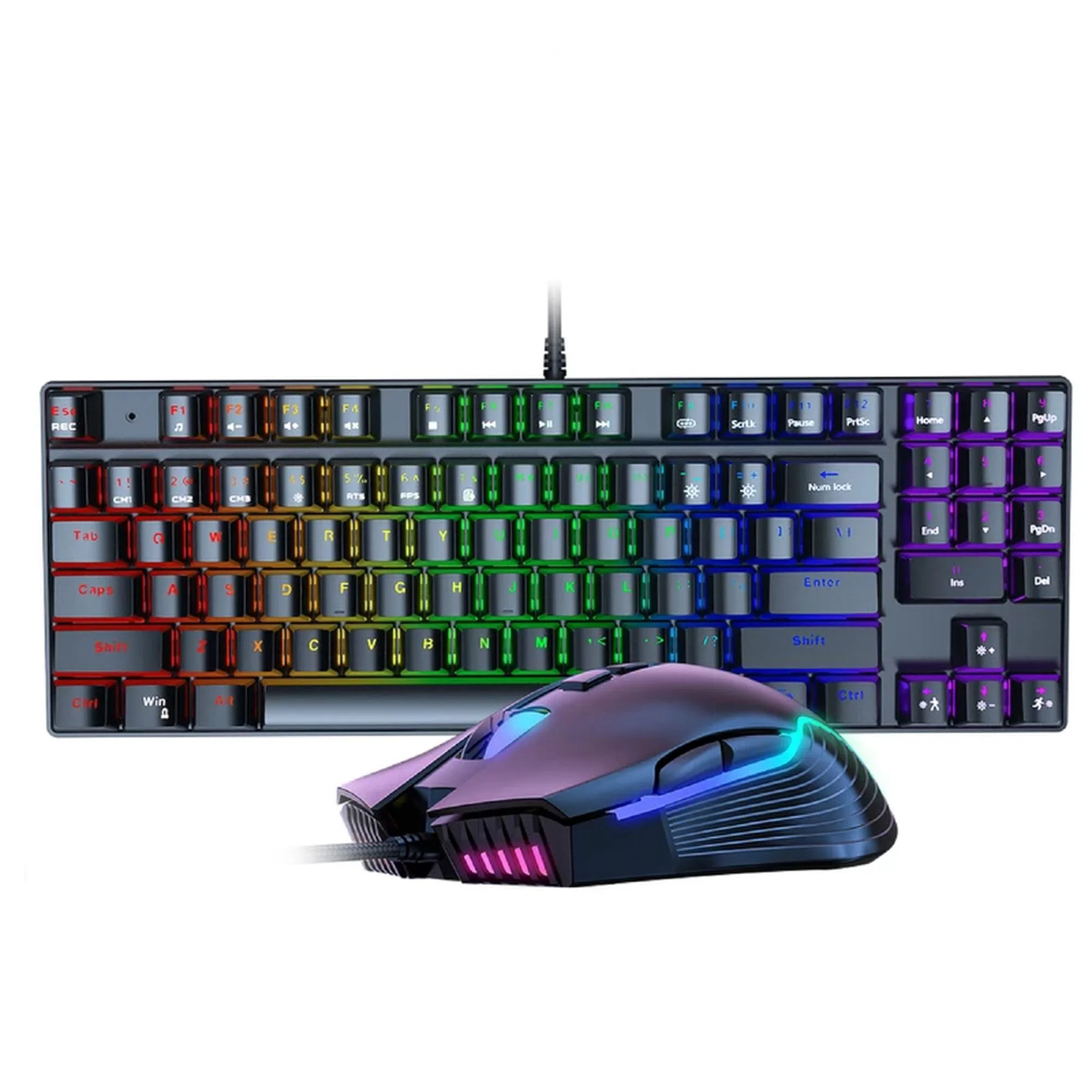 کیبورد و ماوس گیمینگ اونیکوما مدل G26+CW905 Tenkeyless LED RGB