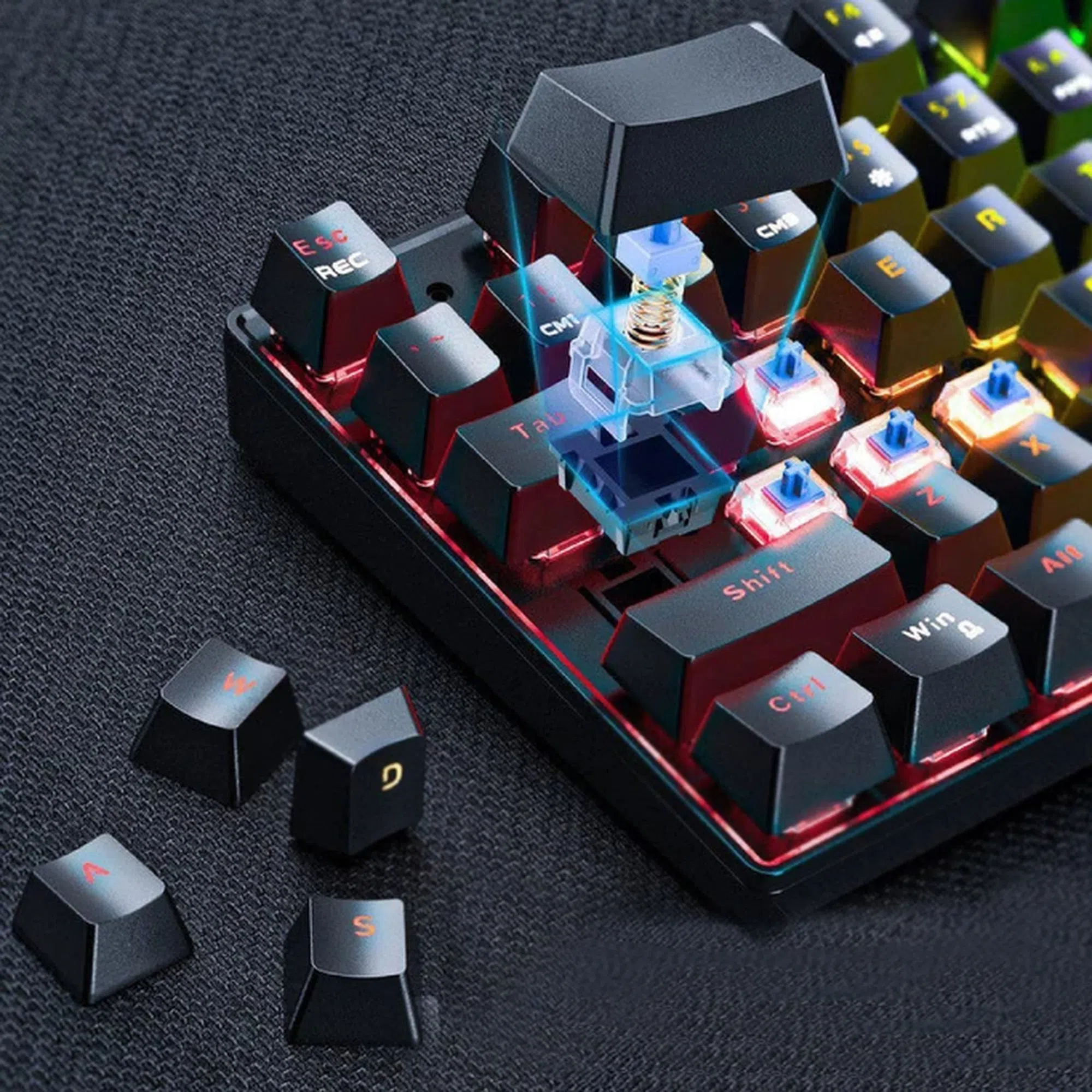 کیبورد و ماوس گیمینگ اونیکوما مدل G26+CW905 Tenkeyless LED RGB — تصویر 4