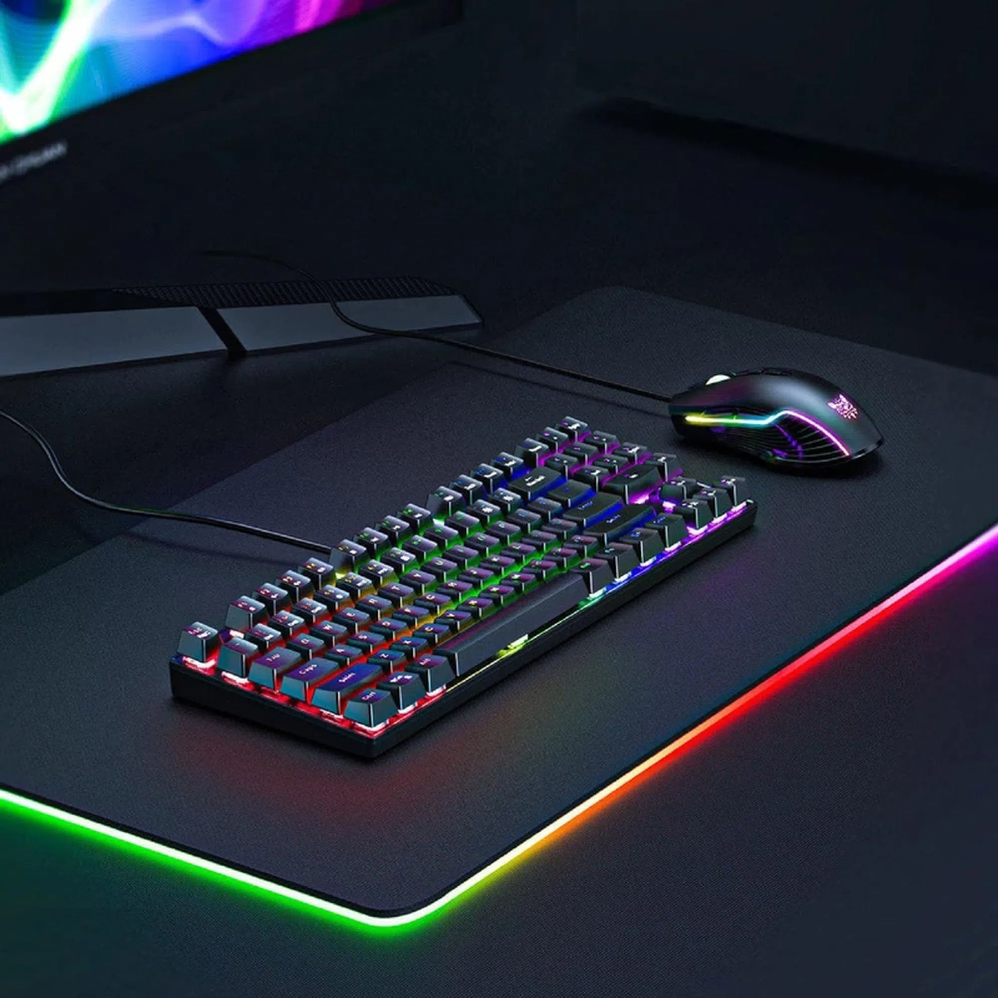 کیبورد و ماوس گیمینگ اونیکوما مدل G26+CW905 Tenkeyless LED RGB — تصویر 5