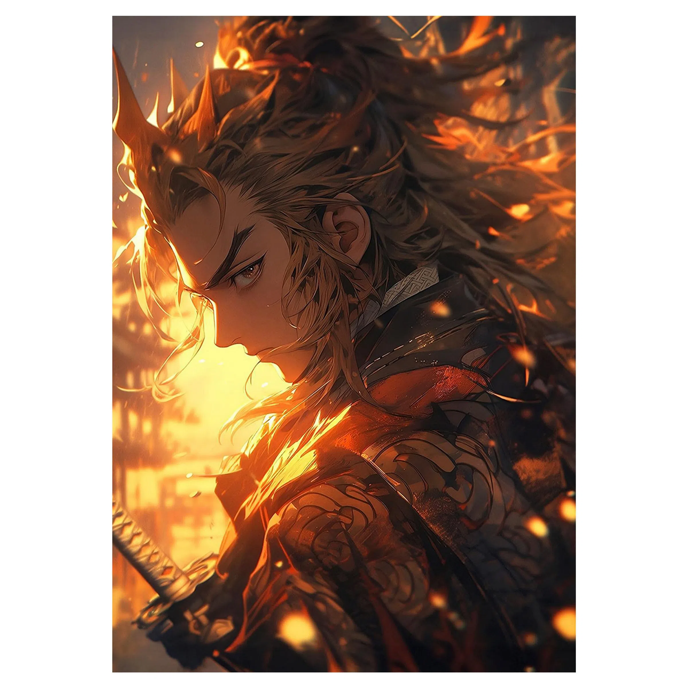 تابلو شاسی لیمینات طرح انیمه شیطان کش Demon Slayer مدل NV1537