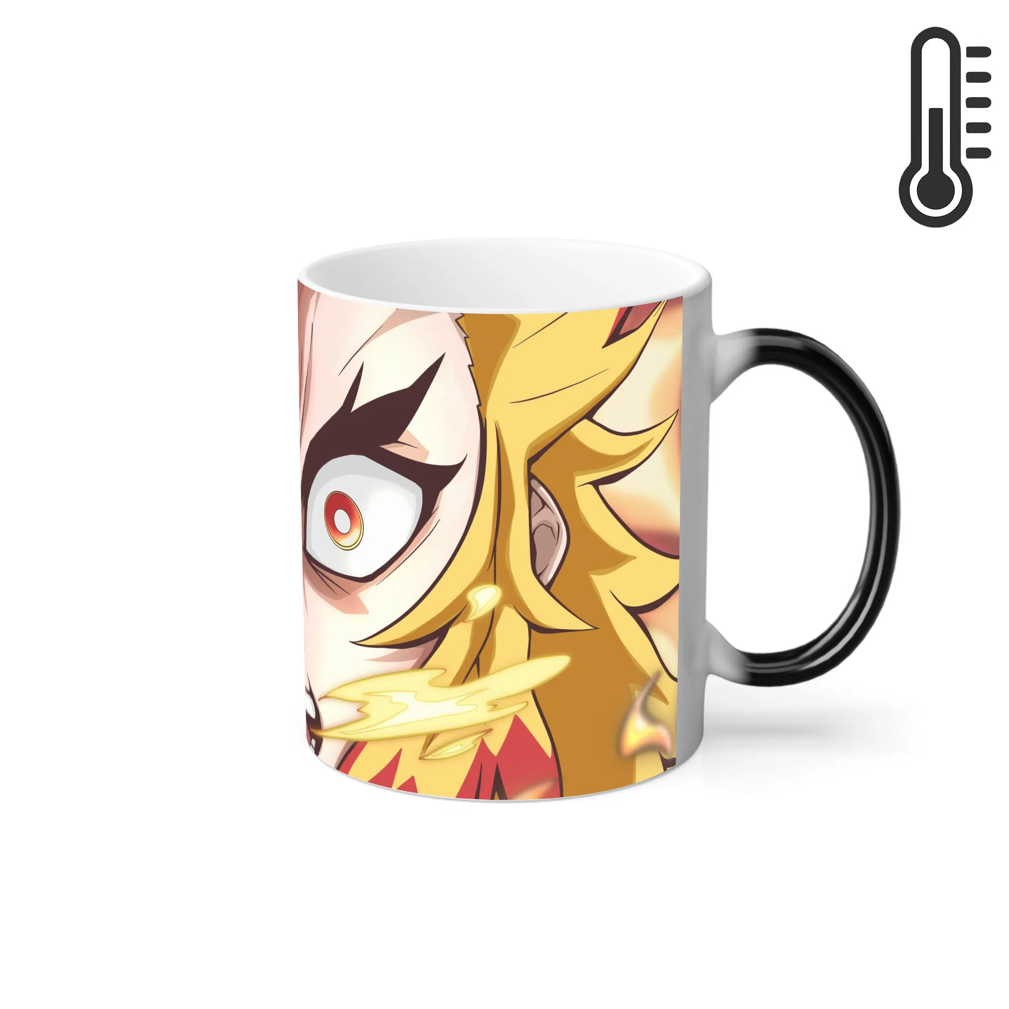 ماگ حرارتی لیمینات طرح انیمه شیطان کش هاشیرا شعله - Kyojuro Rengoku - Kimetsu no Yaiba - Demon Slayer کد NM0635 — تصویر 2