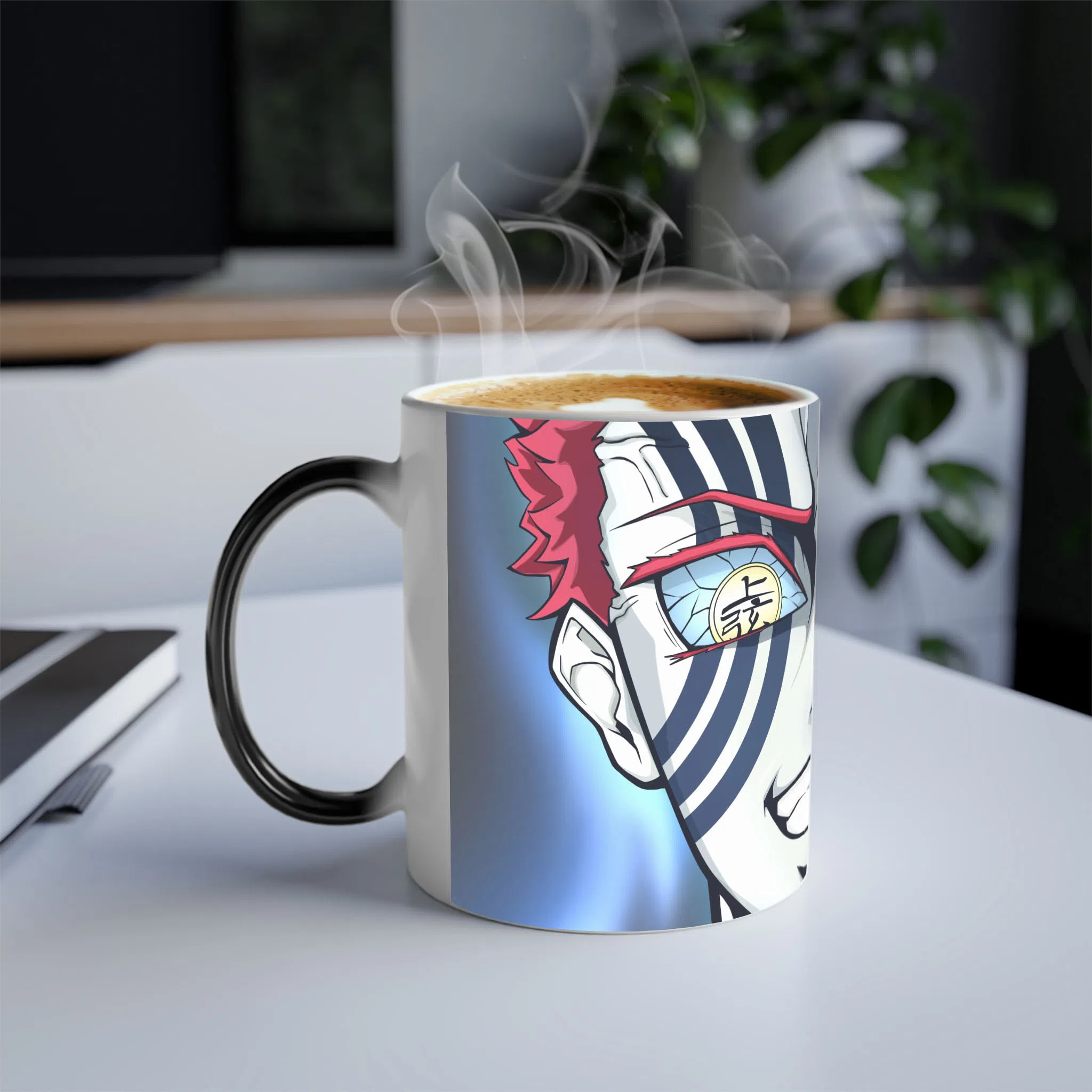 ماگ حرارتی لیمینات طرح انیمه شیطان کش هاشیرا شعله - Kyojuro Rengoku - Kimetsu no Yaiba - Demon Slayer کد NM0635 — تصویر 3