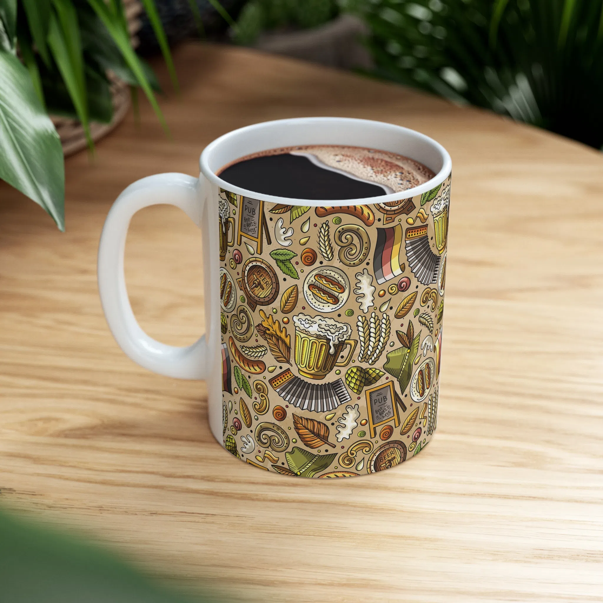 ماگ طرح نقاشی غذا و موسیقی مدل NM3263 — تصویر 5
