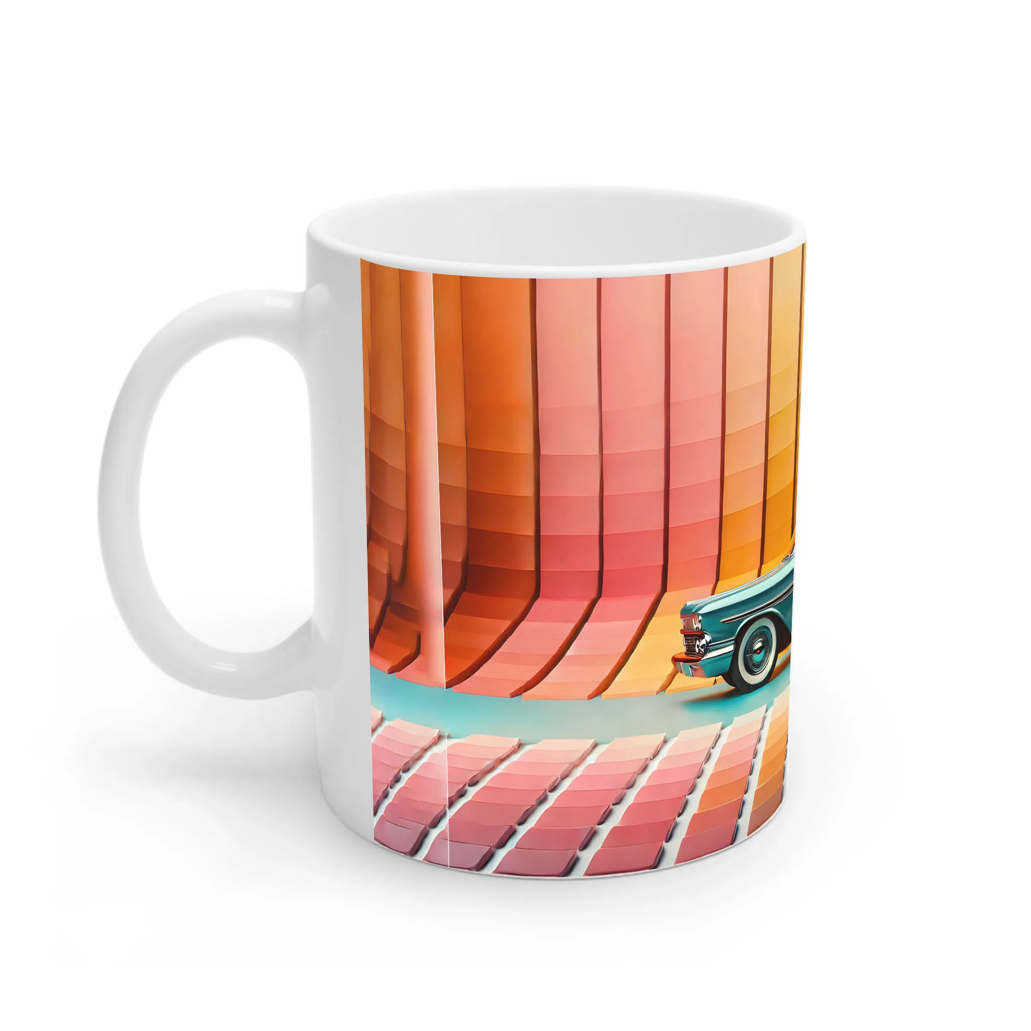 ماگ لیمینات طرح Retro Gradient Ride کد NM15139 — تصویر 2