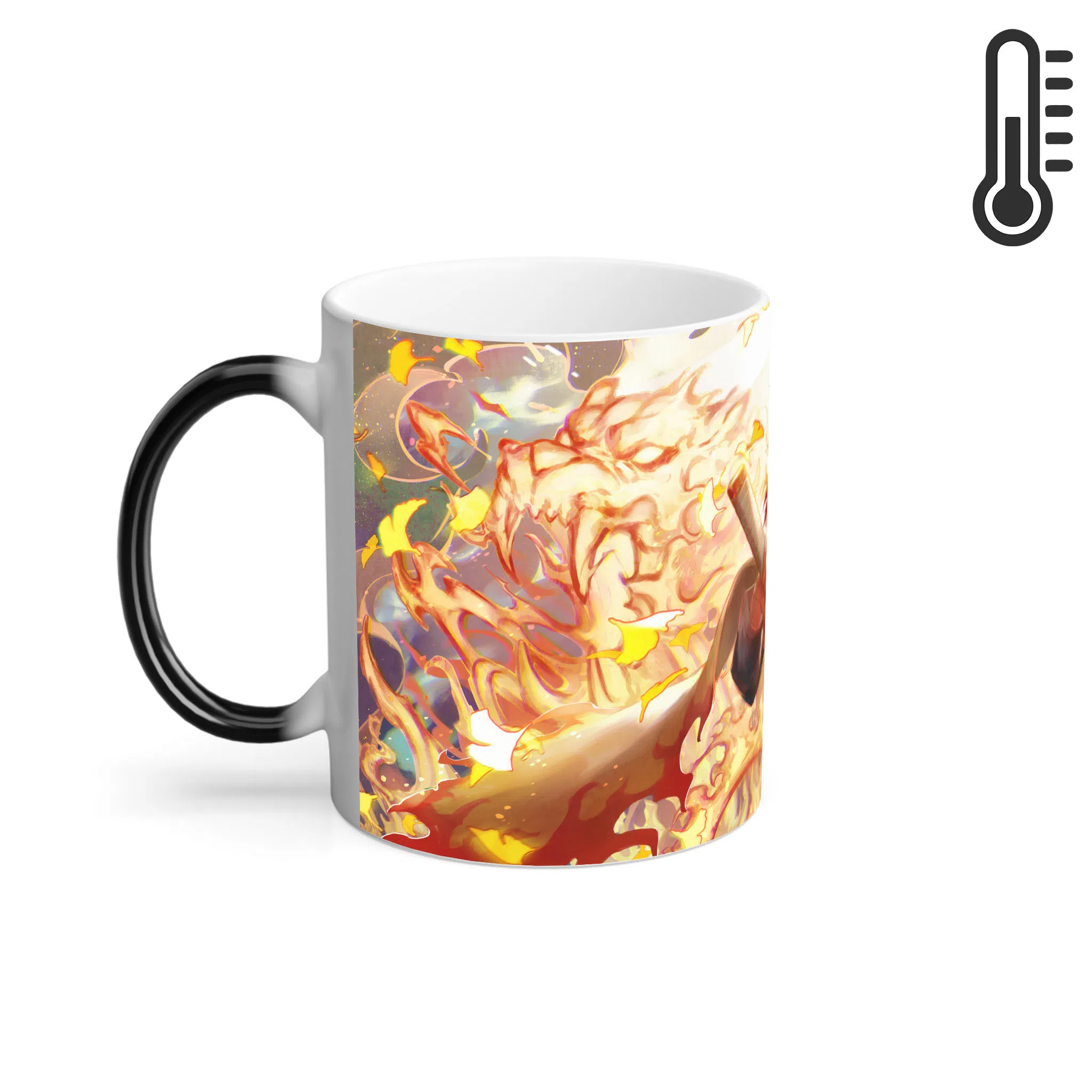 ماگ حرارتی لیمینات طرح انیمه شیطان کش هاشیرا شعله - Kyojuro Rengoku - Kimetsu no Yaiba - Demon Slayer کد NM0639 — تصویر 2
