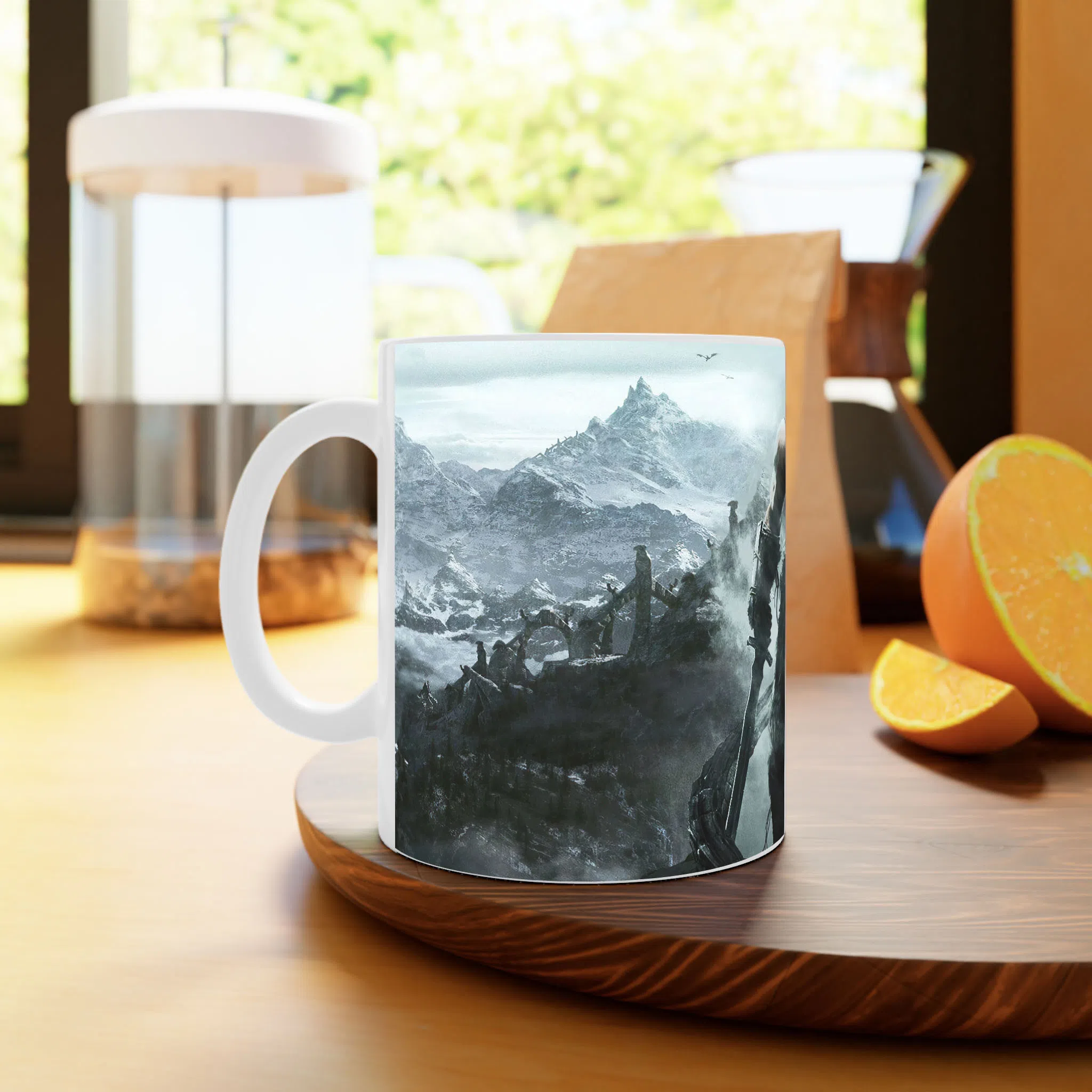 ماگ لیمینات طرح بازی Skyrim Game کد NM9426 — تصویر 2