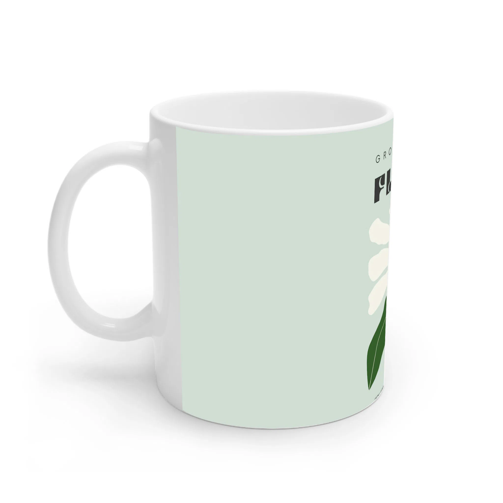 ماگ لیمینات طرح گل کارت پستالی کد NM15348 — تصویر 3