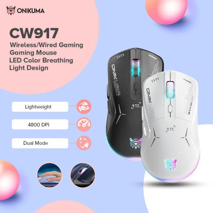 ماوس بی سیم گیمینگ اونیکوما مدل CW917 Dual Mode — تصویر 3