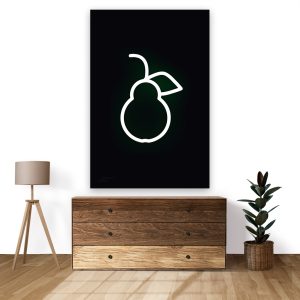 پوستر طرح گلابی نئون مدل NV0025