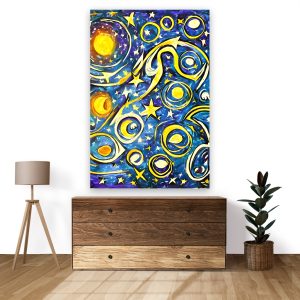 پوستر طرح کهکشان کوبیسم مدل NV0039