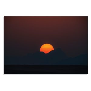 پوستر  طرح طلوع خورشید از بالای کوه Mountain Top Sunrise مدل NV0840