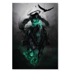 پوستر طرح گیمینگ Darksiders Death Horsman مدل M0490