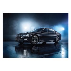 پوستر  طرح ماشین بی ام دبلیو 750 آی BMW 750i Black Ice Edition 2017 مدل NV0637