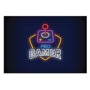 پوستر طرح گیمر حرفه ای نئون مدل NV0248