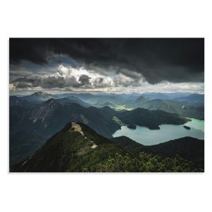 پوستر  طرح کوهستان جنگلی Forest Mountains مدل NV0783