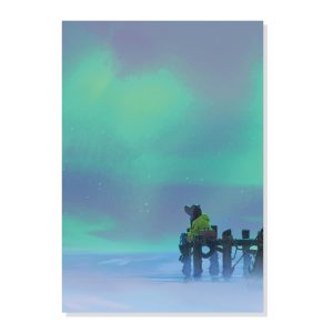 پوستر طرح خرس ماهیگیر مدل M0019