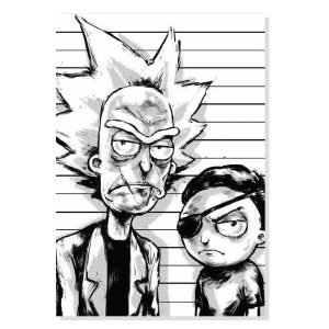 پوستر طرح انیمیشن سریالی ریک و مورتی مدل M0253 M0253 Rick and Morty Animation Series Chassis Panel