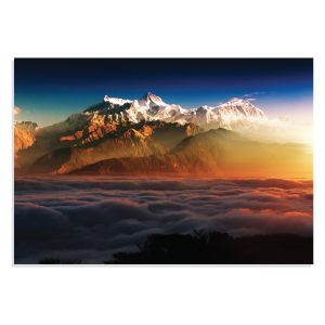 پوستر طرح کوهستان ابری Cloudy Mountains مدل NV0836